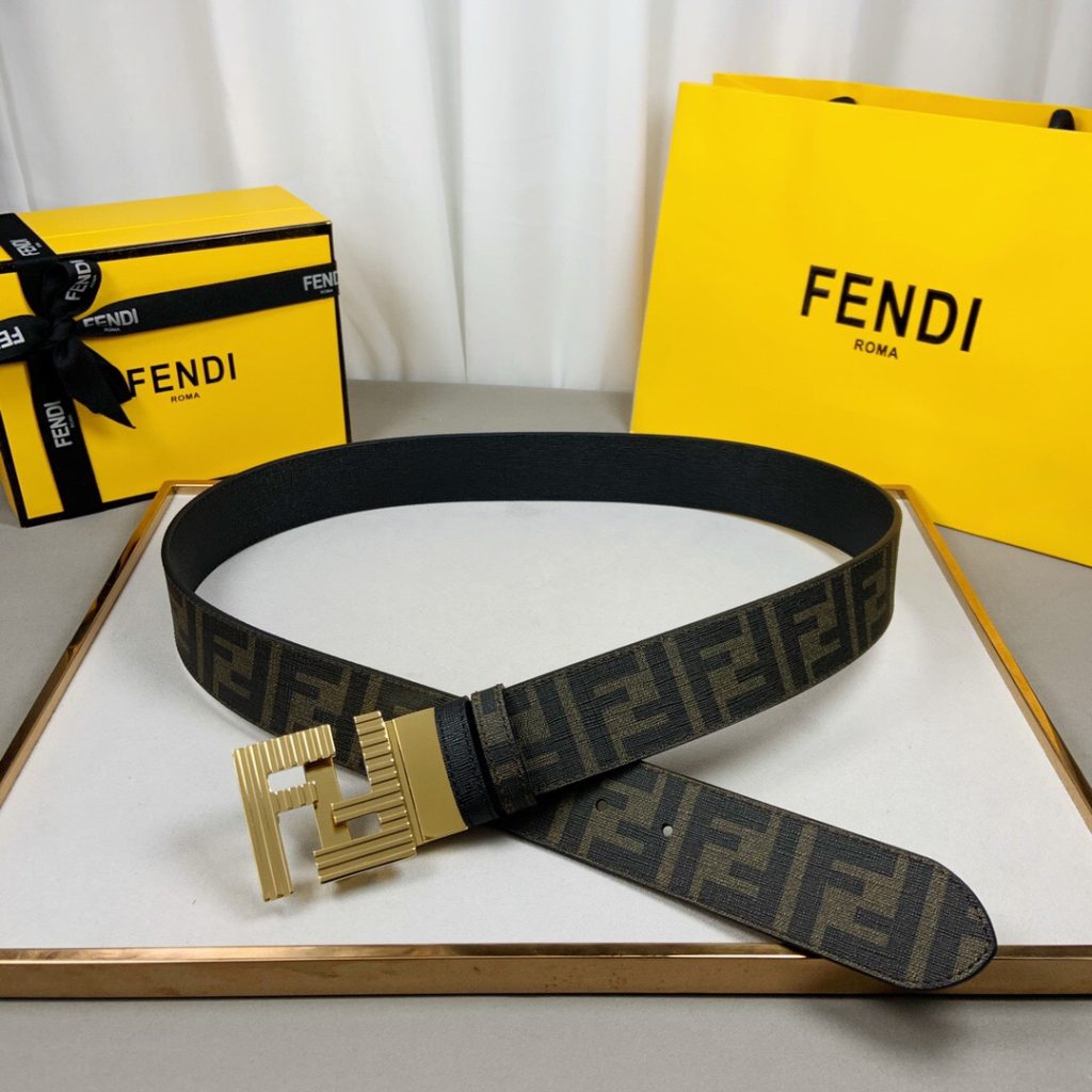 Fendi Belt With Double F Buckle Brown For Women, Women Belt