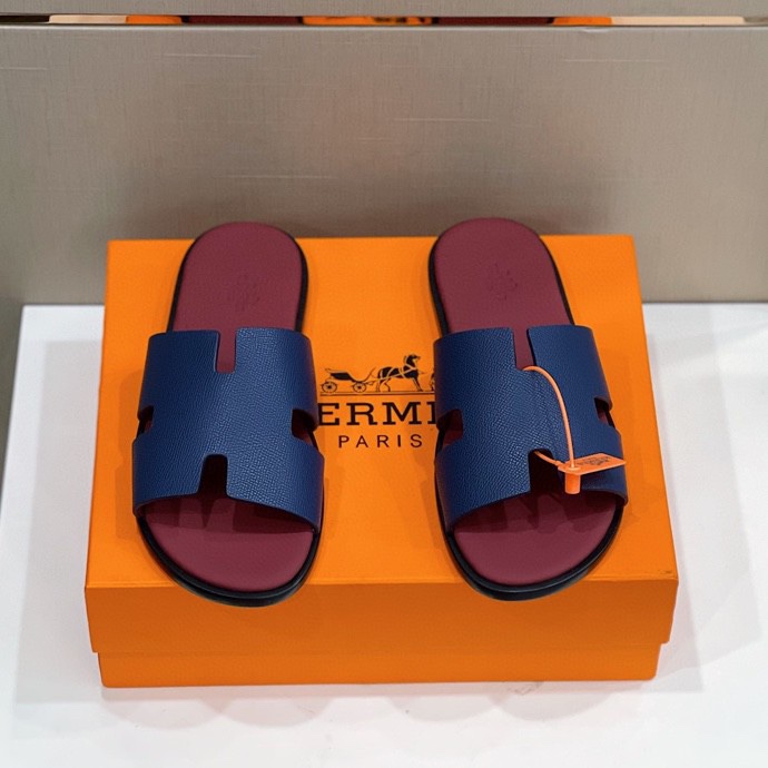 Hermes Izmir Sandal Purple And Dark Blue For Men