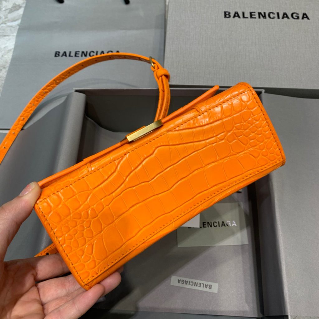 Balenciaga Hourglass XS Handbag In Orange, For Women, Women’s Bags 7.4in/19cm