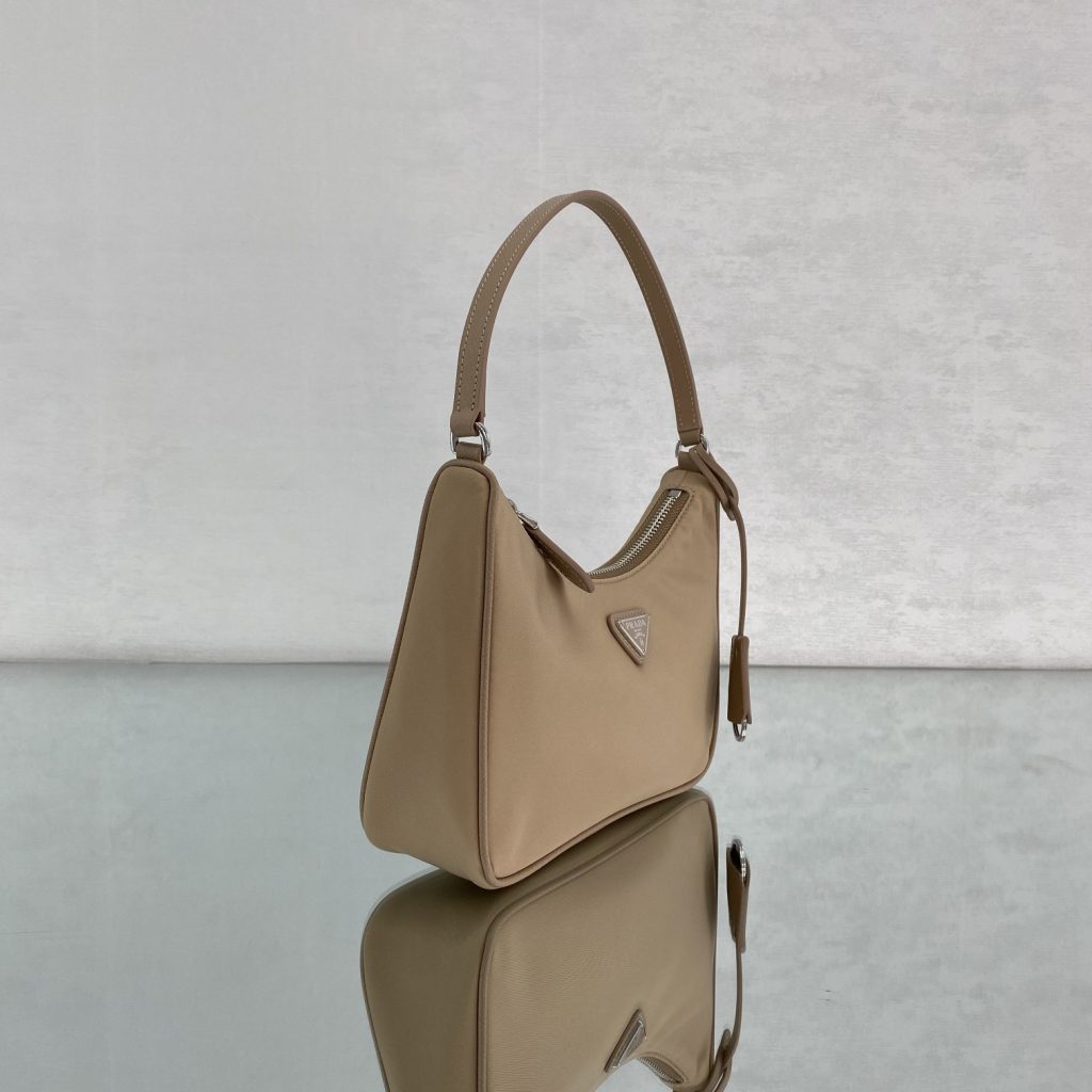 Prada Re-Edition 2005 Re-Nylon Mini Bag Beige For Women, Women’s Bags 8.6in/22cm