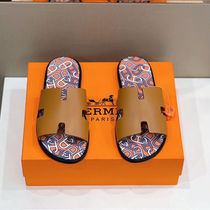 Hermes Izmir Sandal Brown And Multicolor For Men