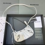 Balenciaga Le Cagole Mini Bag With Chain In White, For Women, Women’s Bags 8.2in/21cm 69581423EBY9016