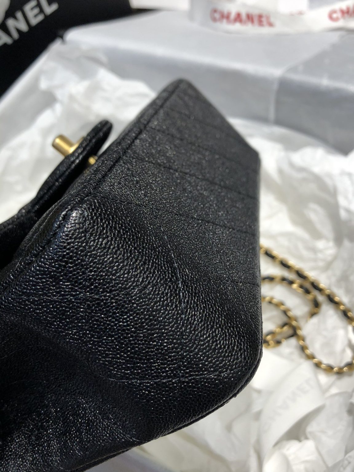 Chanel Mini Flap Bag With Top Handle Black For Women 7.8in/20cm