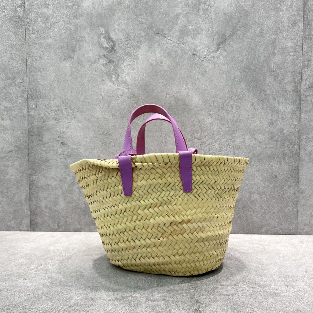 Celine Teen Triomphe Celine Classic Panier In Palm Leaves And Lizard Violet For Women 8in/20cm