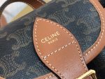 Celine Mini Backpack Folco In Triomphe Canvas Tan For Women 7in/20cm 197662CAS.04LU