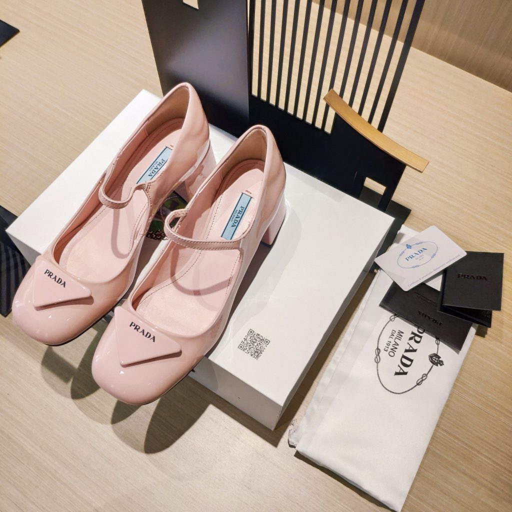 Prada Patent Pumps Pink For Women 1.8in/45mm PRD