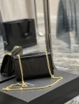 Saint Laurent Kate Monogram Shoulder Bag Light Black For Women 7.8in/20cm YSL