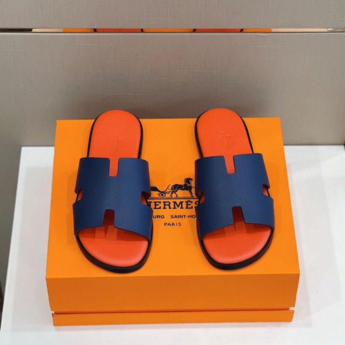 Hermes Izmir Sandal Orange/Blue For Men