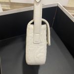 Celine Triomphe Shoulder Bag In Quilted Triomphe Lambskin White For Women 8in/20cm 194143EF4.01BC