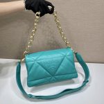 Prada System Nappa Patchwork Shoulder Bag Jade Green For Women, Women’s Bags 7.5in/19cm