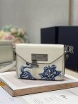 Christian Dior Lock Handbag White For Women 7.5in/19cm CD