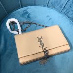 Saint Laurent Kate Medium Chain Bag With Tassel In Grain De Poudre Beige For Women 9.4in/24cm YSL