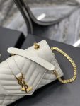 Saint Laurent Small Bag White In Mix Matelasse For Women 8.2in/21cm YSL 600195BOW919207