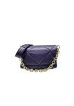 Prada System Nappa Patchwork Shoulder Bag Purple For Women, Women’s Bags 7.5in/19cm