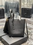 Saint Laurent Shopping Bag Black Toy In Supple For Women 11in/28cm YSL 600307CSV0J1000