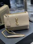 Saint Laurent Sunset Medium Chain Bag For Women 8.6in/22cm Beige YSL 442906DND0J2721