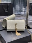 Saint Laurent Kata Medium Chain Bag White Vintage With Tassel For Women 9.4in/24cm YSL 354119DND0J9207