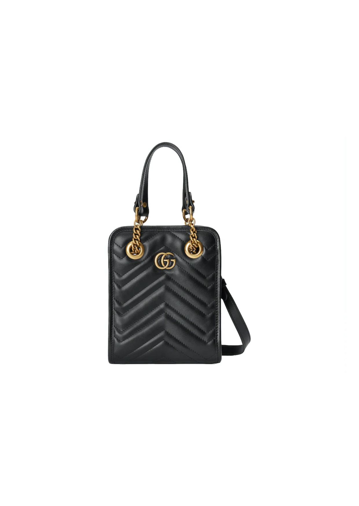 Gucci Marmont Matelasse Mini Bag Black For Women, Women’s Bags 7.5in/19cm GG ‎696123 DTDHT 1000