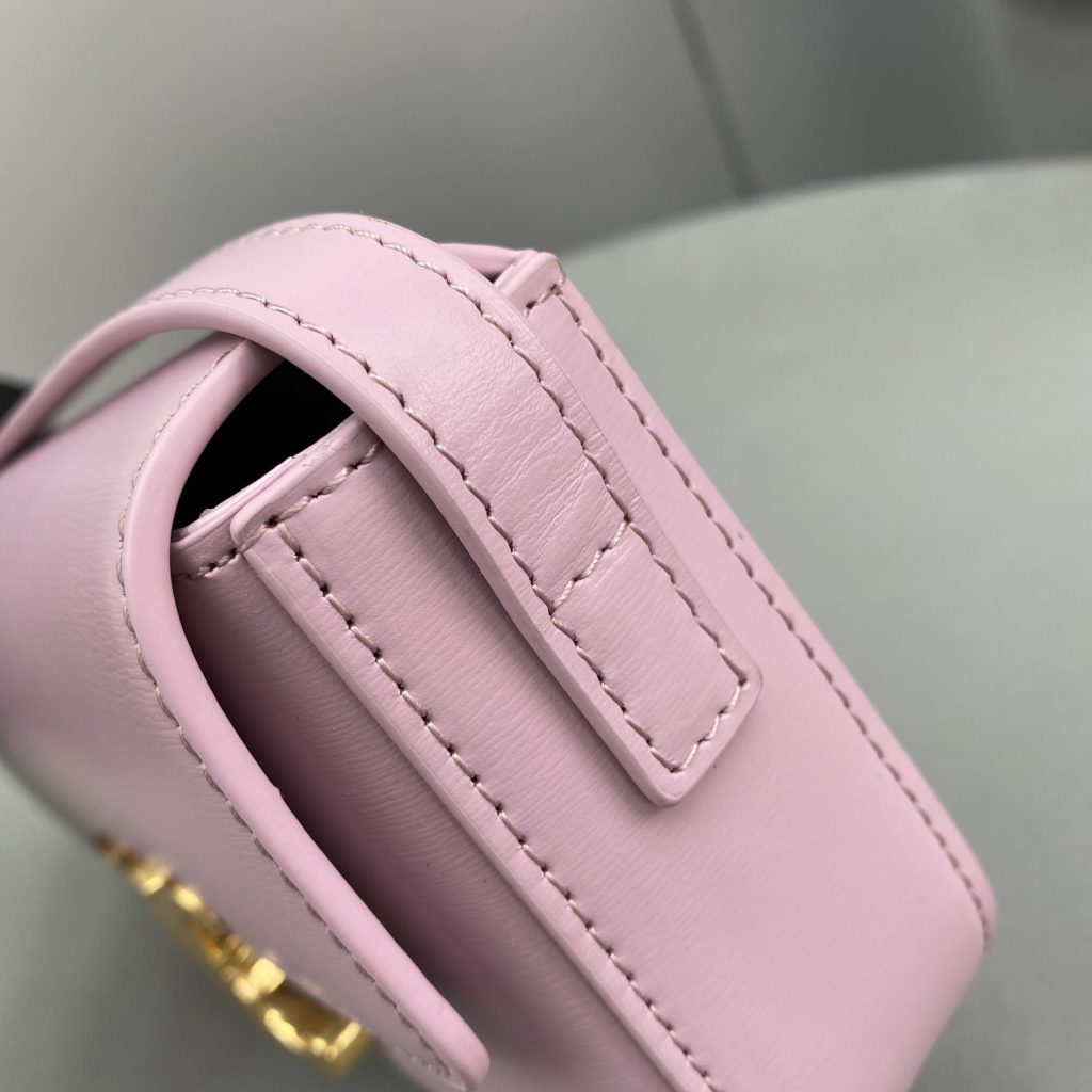 Celine Triomphe Shoulder Bag Pink For Women 8in/20cm