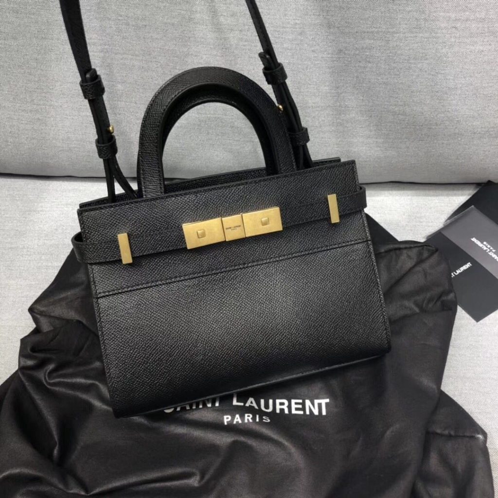 Saint Laurent Manhattan Nano Shopping Bag In Box Black For Women 8.2in/21cm YSL 5937410SX0W1000