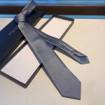 Prada Satin Tie Iron Gray Prada Men Tie UCR77_WCJ_F0D65_S_141