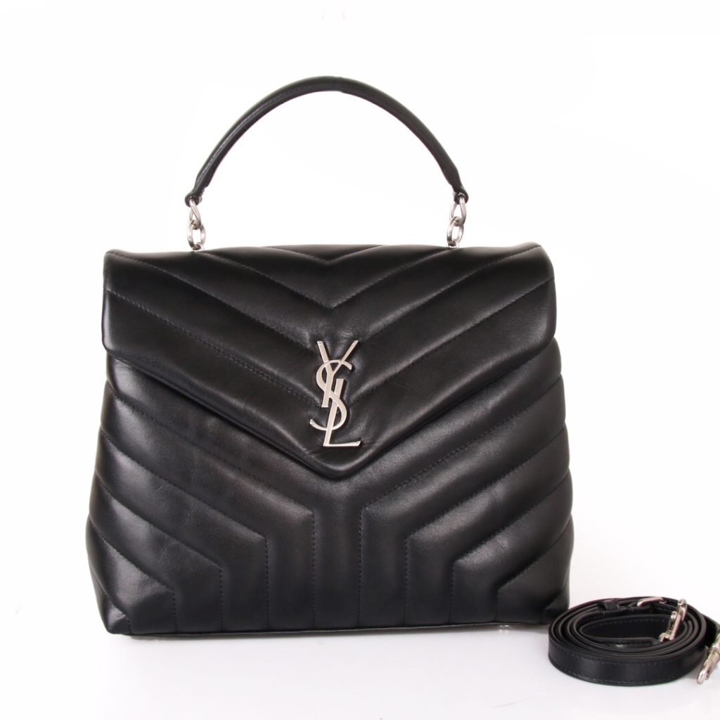 Saint Laurent Loulou Small Chain Bag In Matelassé “Y” Black For Women 9.8in/23cm YSL 494699DV7261000