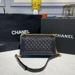 Chanel Boy Handbag Gold Toned Hardware Black For Women, Women’s Bags, Shoulder And Crossbody Bags 9.8in/25cm A67086