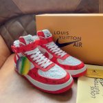 Louis Vuitton And Nike “Air Force 1” By Virgil Abloh White/Red For Men, Men’s Shoes