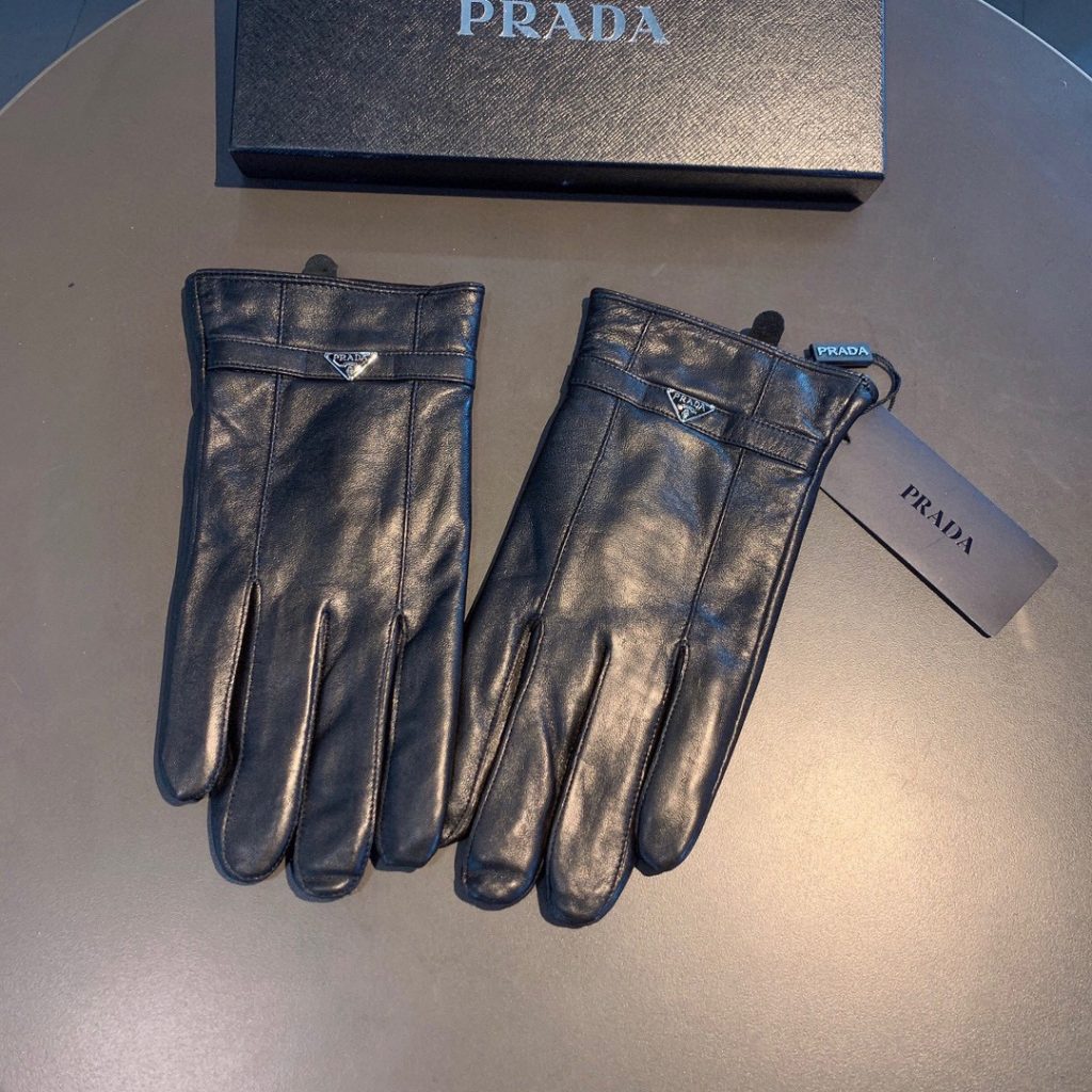 Prada Nappa Gloves In Black