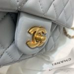 Chanel Flap Bag With CC Ball On Strap Grey For Women, Women’s Handbags, Shoulder And Crossbody Bags 7.8in/20cm AS1787