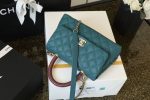 Chanel Medium Flap Bag With Top Handle Teal For Women, Women’s Handbags, Shoulder And Crossbody Bags 9in/23cm A92990