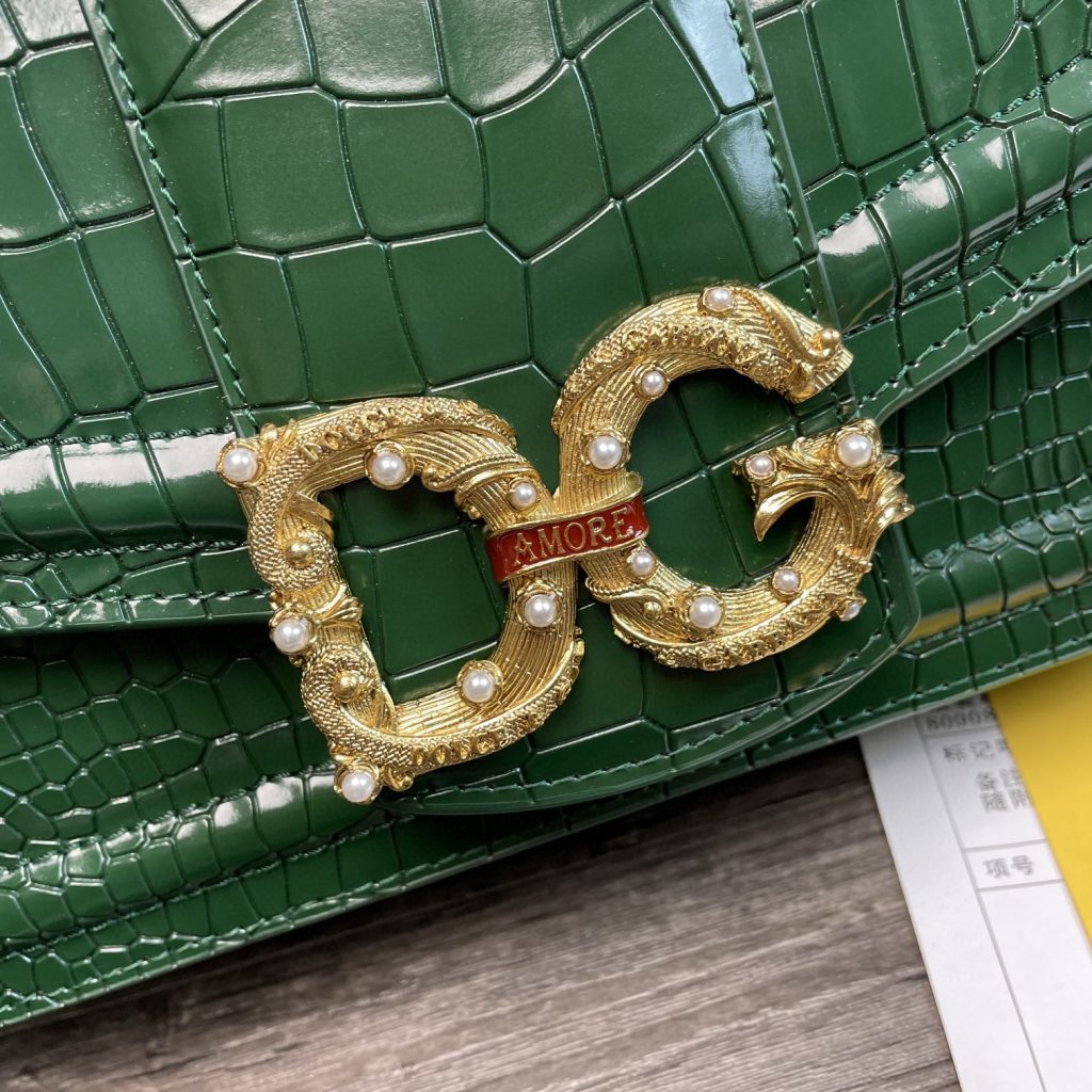 Dolce & Gabbana Print DG Girls Bag Green For Women 10.6in/27cm DG