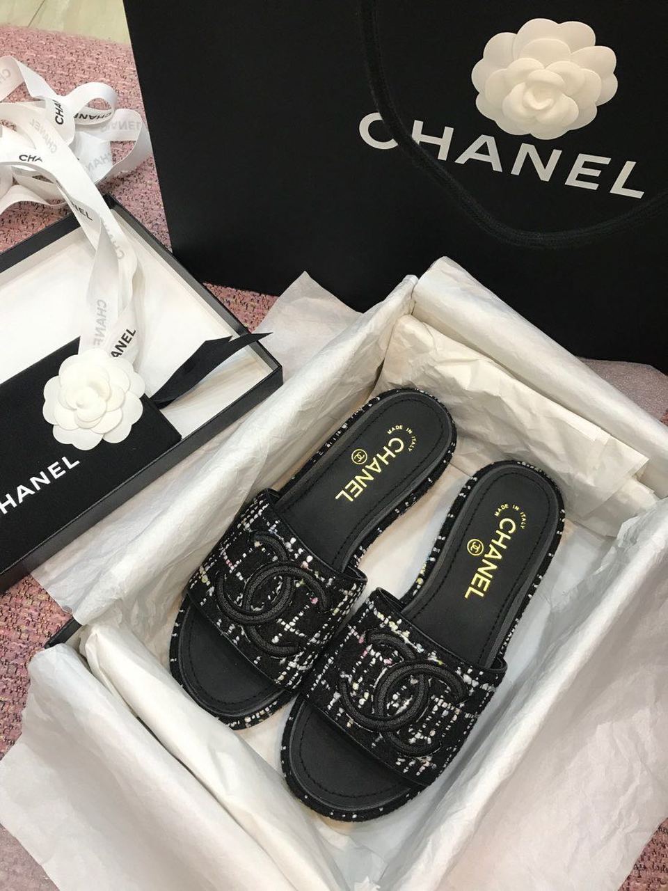 Chanel Mules Black For Women, Women’s Shoes