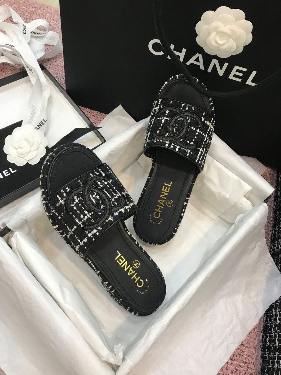 Chanel Mules Black For Women, Women’s Shoes