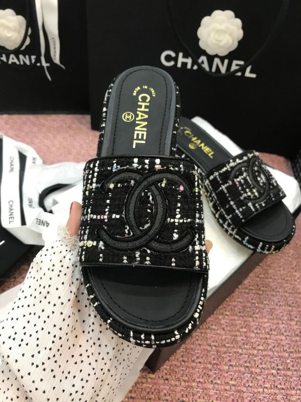 Chanel Mules Black For Women, Women’s Shoes