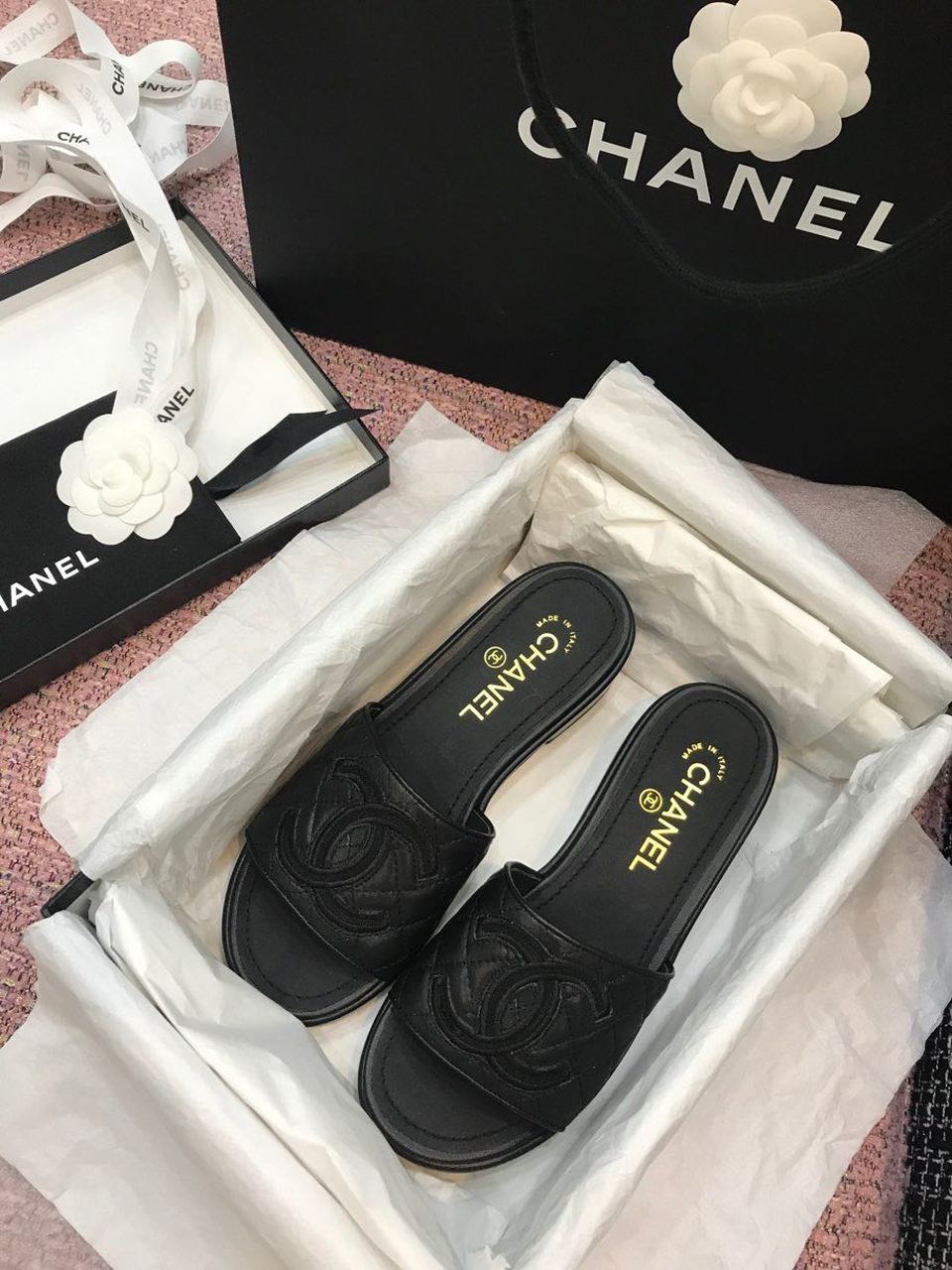 Chanel Mules Black For Women, Women’s Shoes