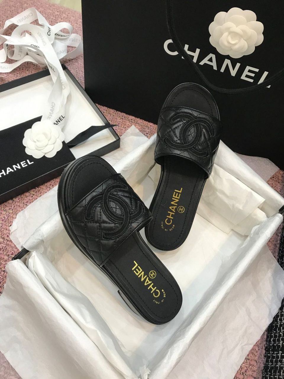 Chanel Mules Black For Women, Women’s Shoes