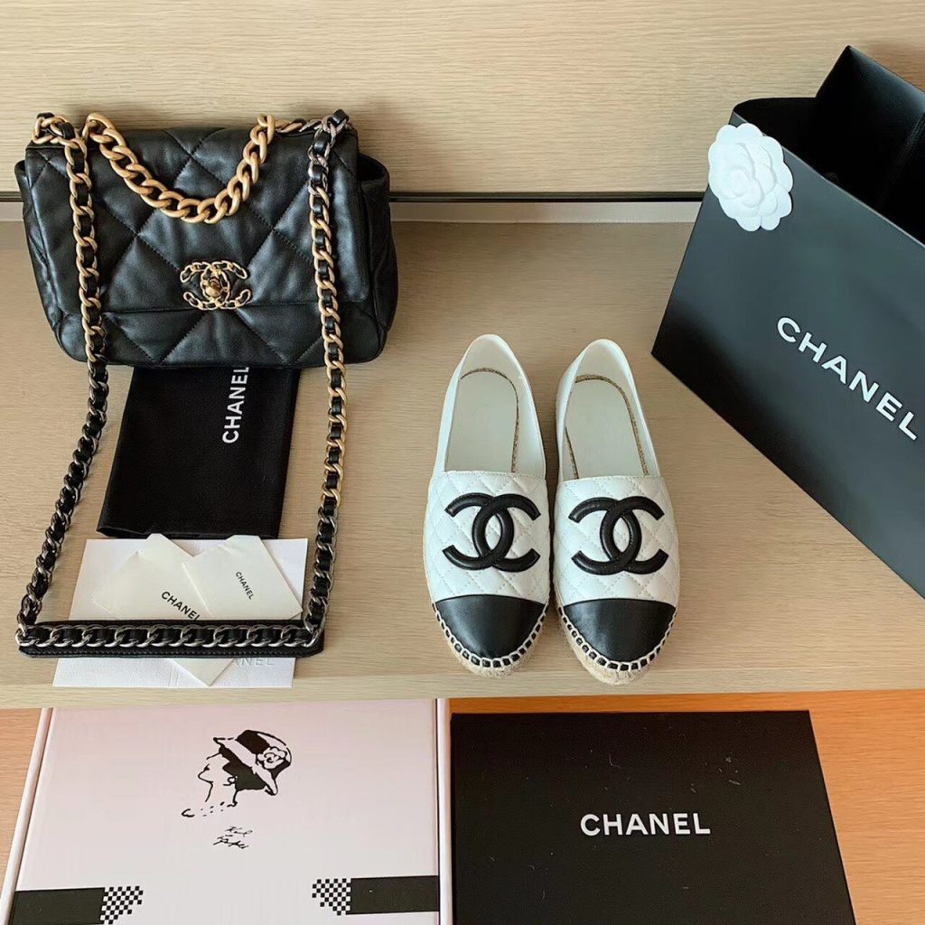 Chanel Espadrilles White/Black For Women, Women’s Shoes G29762