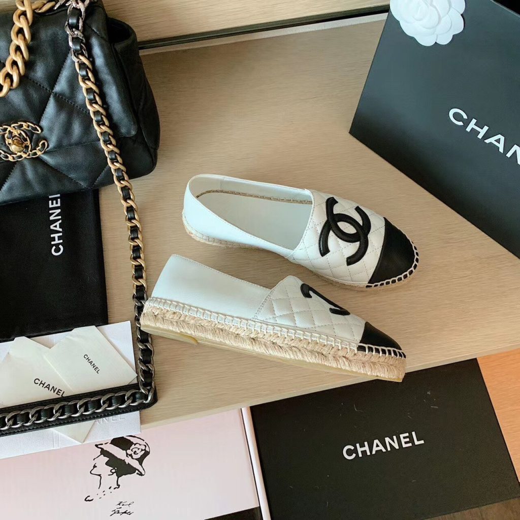 Chanel Espadrilles White/Black For Women, Women’s Shoes G29762