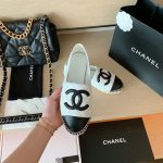 Chanel Espadrilles White/Black For Women, Women’s Shoes G29762