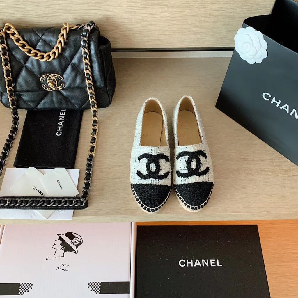 Chanel Espadrilles White/Black For Women, Women’s Shoes G29762