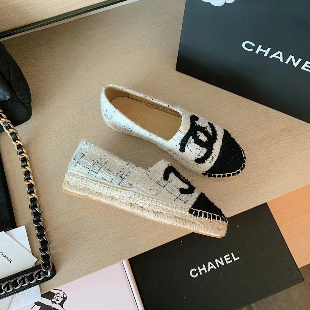 Chanel Espadrilles White/Black For Women, Women’s Shoes G29762