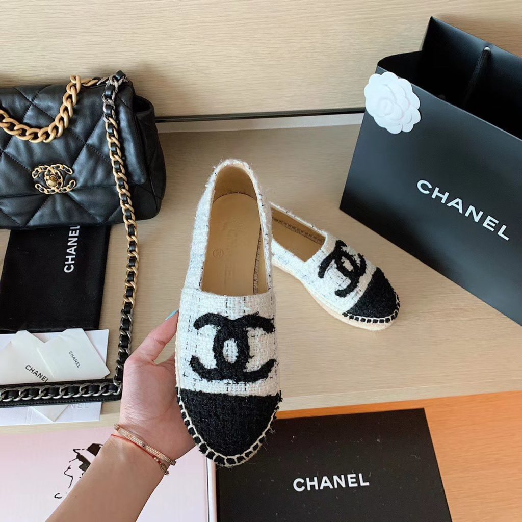 Chanel Espadrilles White/Black For Women, Women’s Shoes G29762