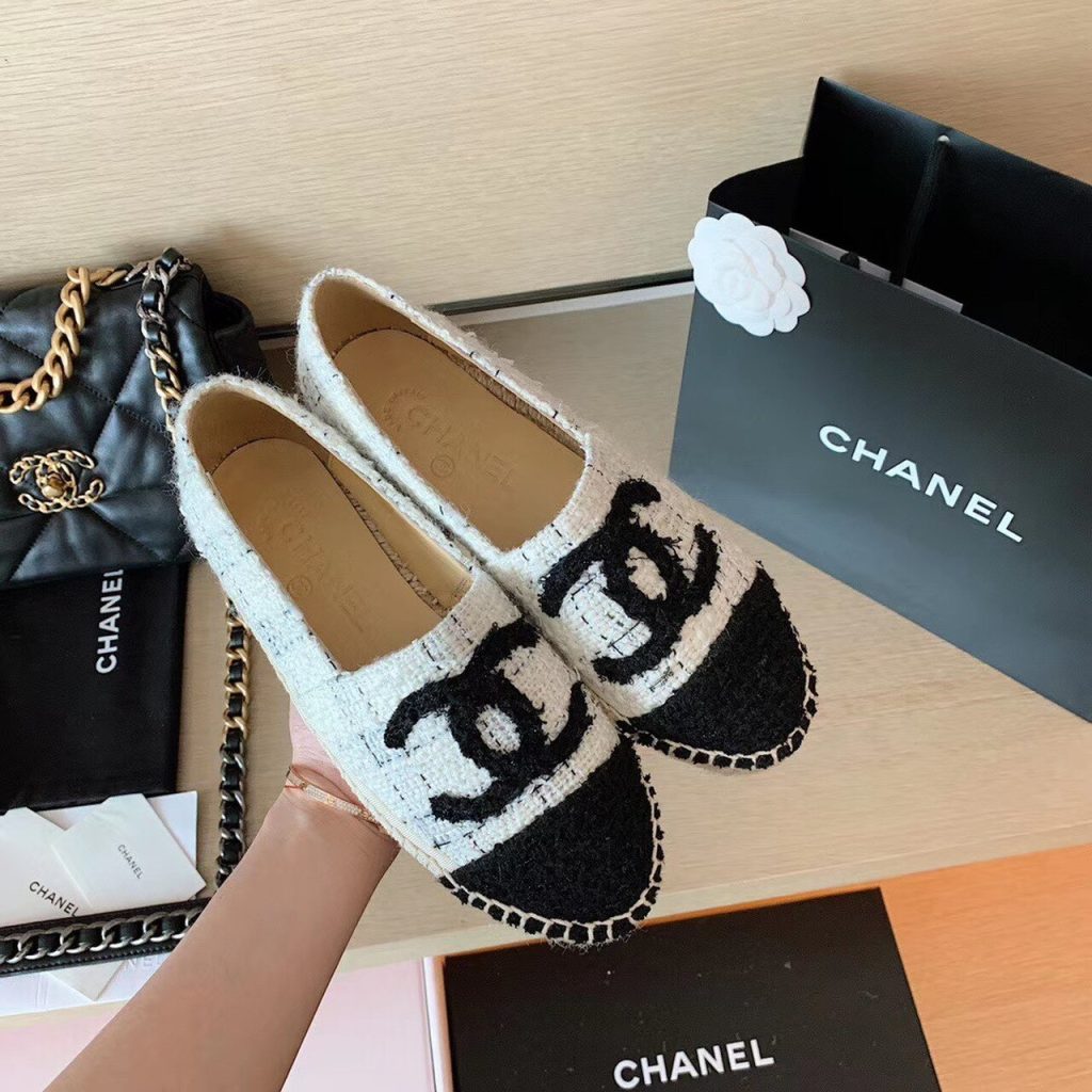 Chanel Espadrilles White/Black For Women, Women’s Shoes G29762