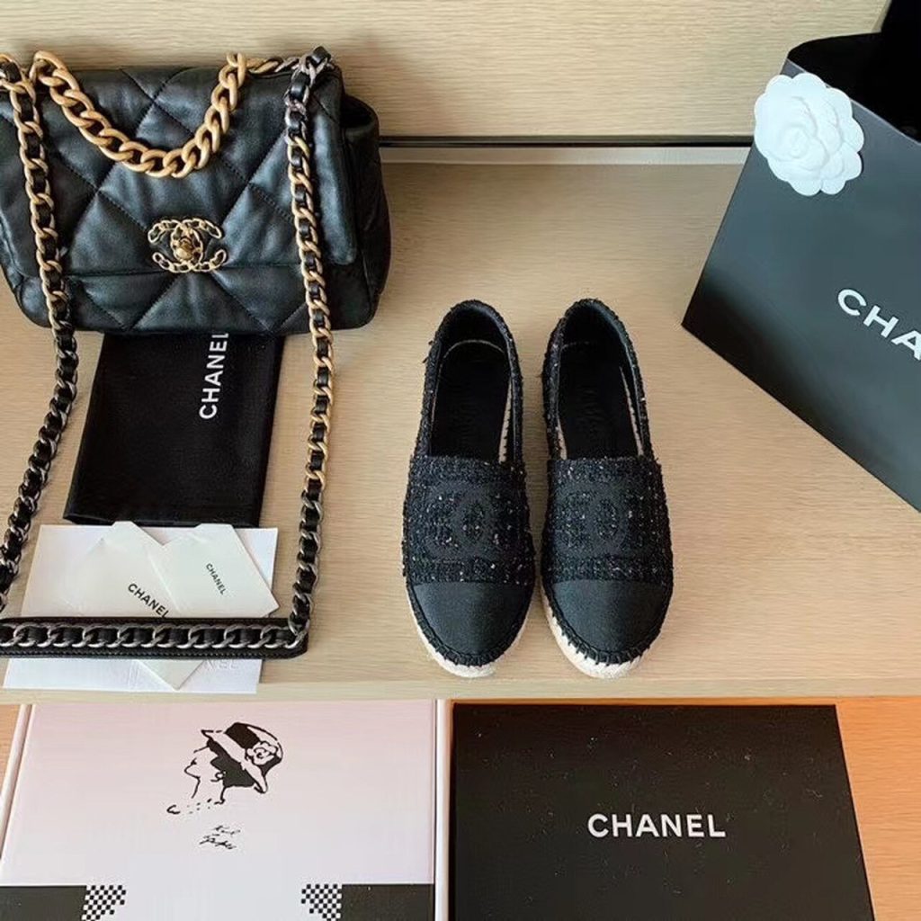 Chanel Espadrilles Black For Women, Women’s Shoes G29762