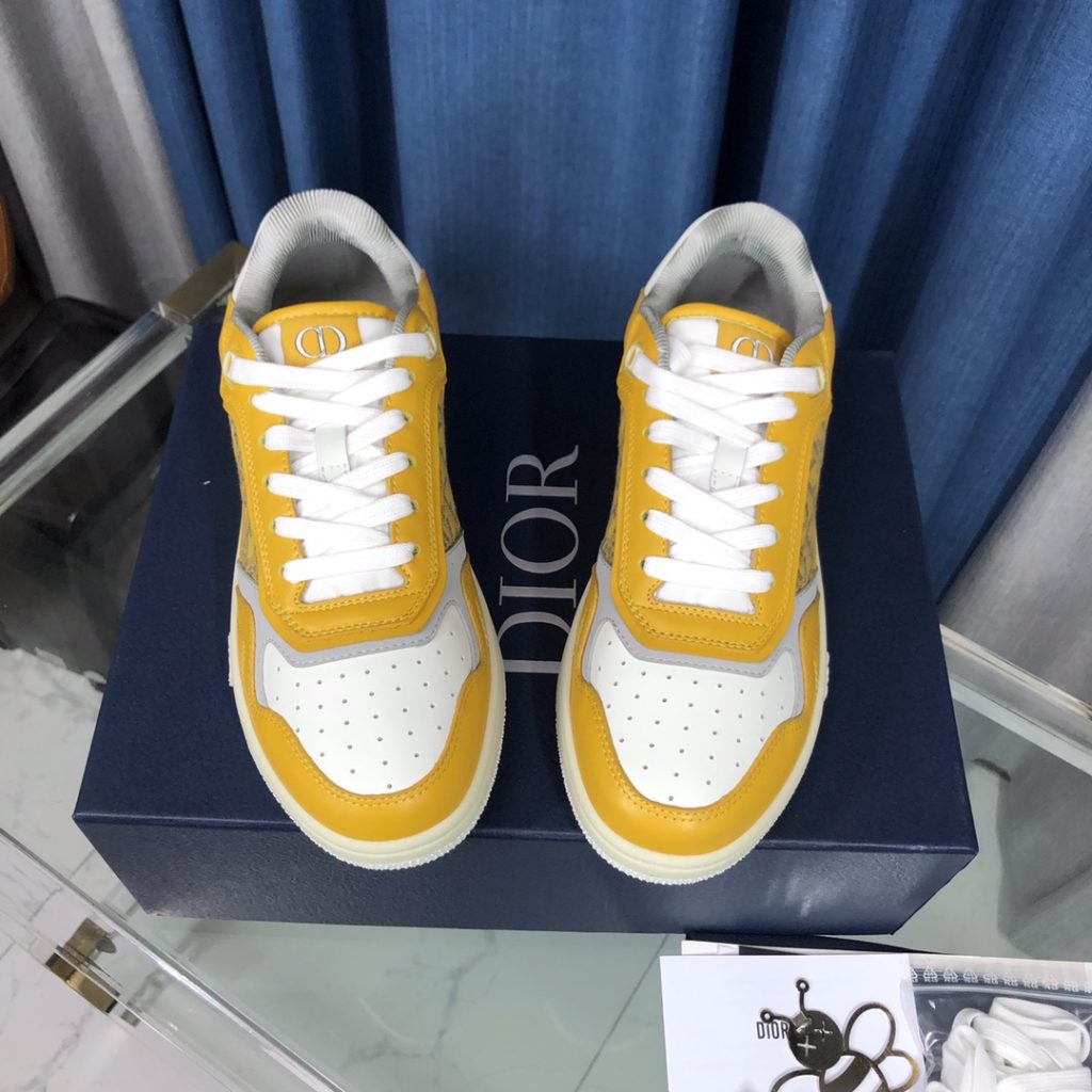 Christian Dior B27 Low-Top Sneaker Yellow/White For Men CD