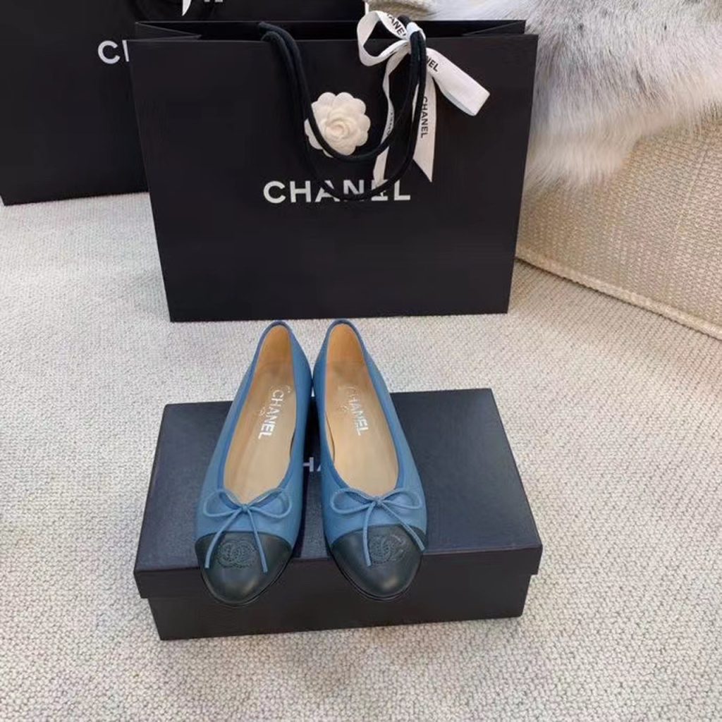 Chanel Ballerina Flats Blue For Women, Women’s Shoes G02819 – 39 EU – 8 US – 24.9 Cm – 9.8 In