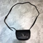 Balenciaga Leader Soft Round Cross Bag In Black, For Women, Women’s Bags 6.3in/16cm