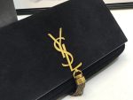 Saint Laurent Kate Tassel Small Shoulder Bag Black For Women 10.2in/26cm YSL 6042760UD7W1011