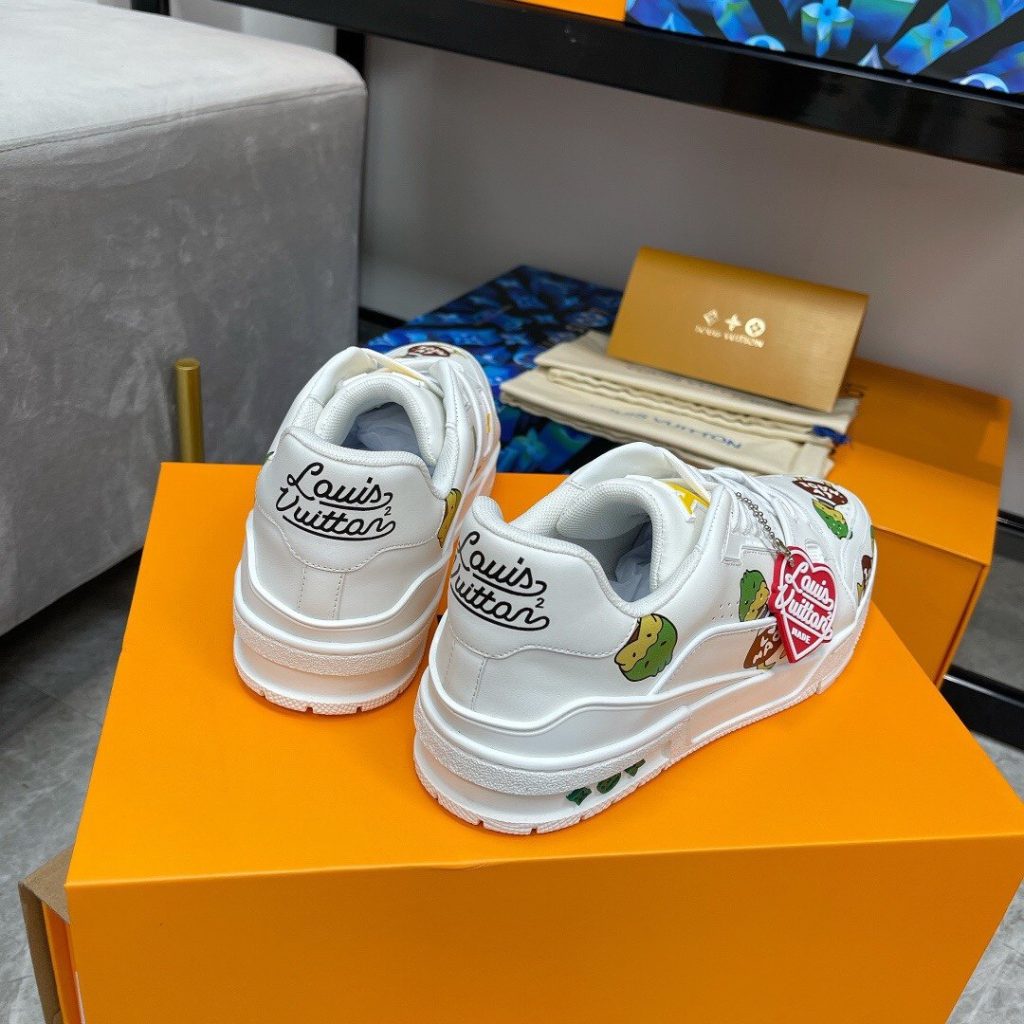 Louis Vuitton LV Trainer Sneaker White By Virgil Abloh For Women LV 1A9JC5